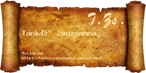 Tankó Zsuzsanna névjegykártya